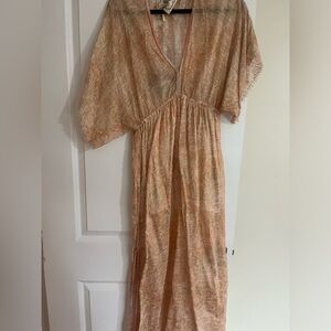 Flowy Orange Kaftan Dress